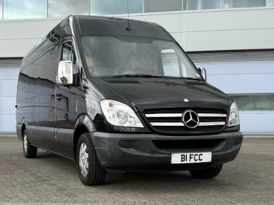 First Class Cars' Mercedes Sprinter at Stansted (B1FCC)