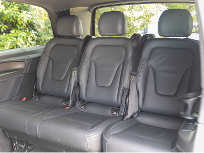 First Class Cars' Mercedes V-Class - Rear with the Three Seat Configuration