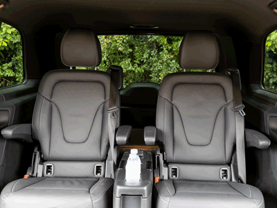 First Class Cars' Mercedes V-Class - Rear with the Two Seat Configuration