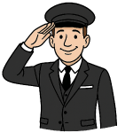 First Class Cars Chauffeur Saluting